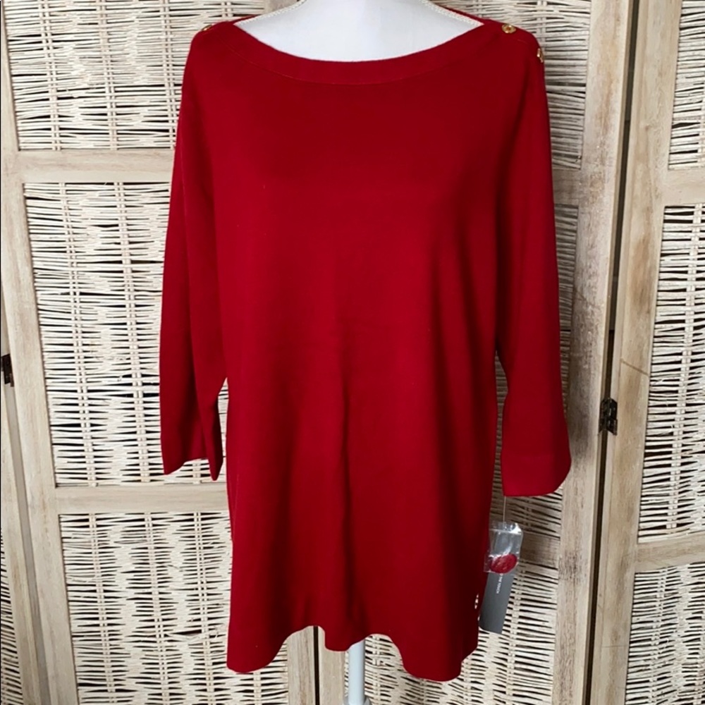 NWT Boatneck 3/4 length sleeve sweater